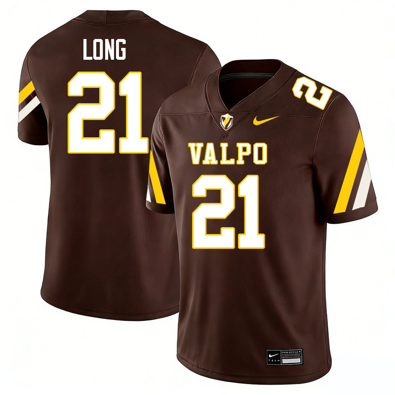 Valparaiso Beacons #21 Noah Long College Football Jerseys,Uniforms-Brown